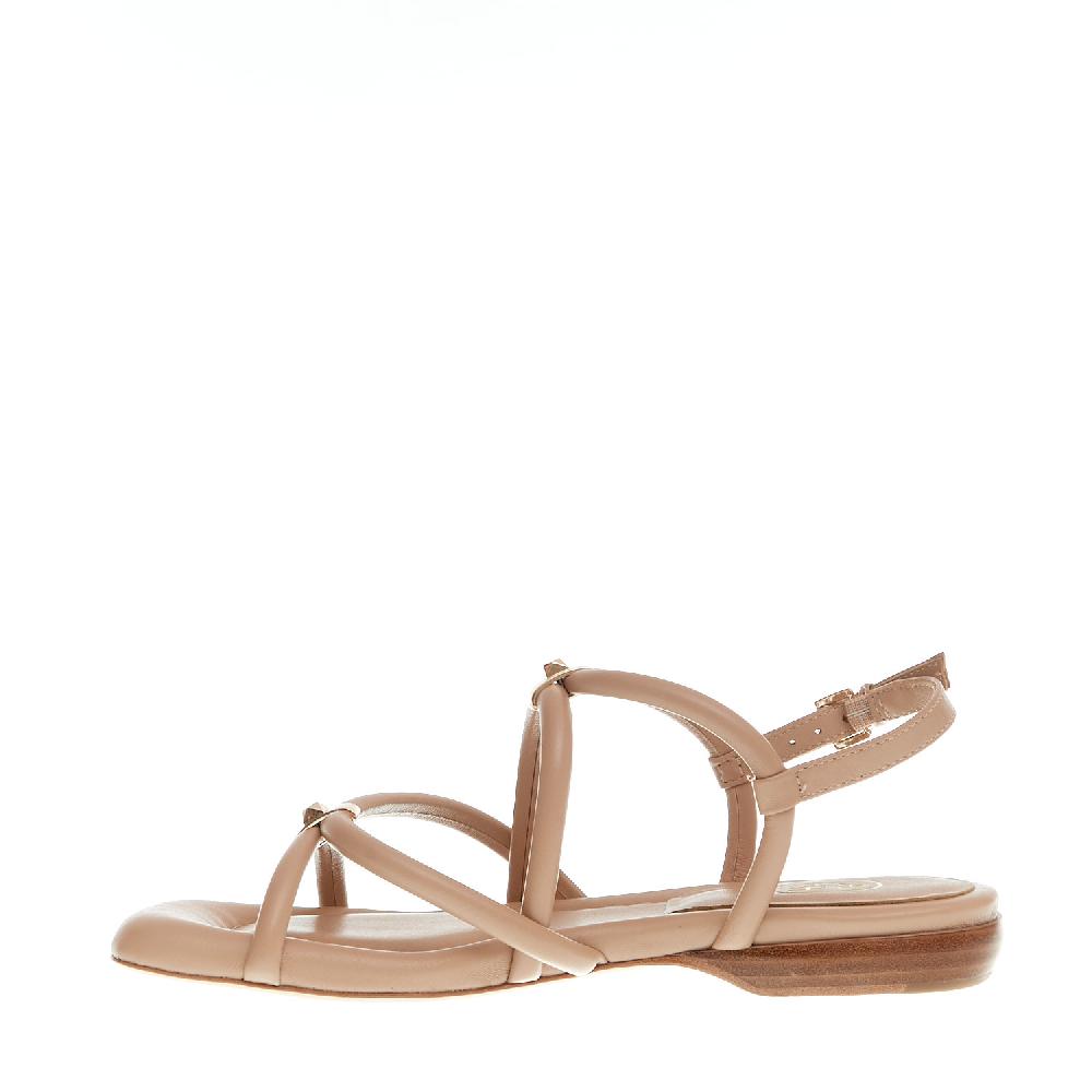 Sorelle Perego sandalo basso nude con listini imbottiti Sconto