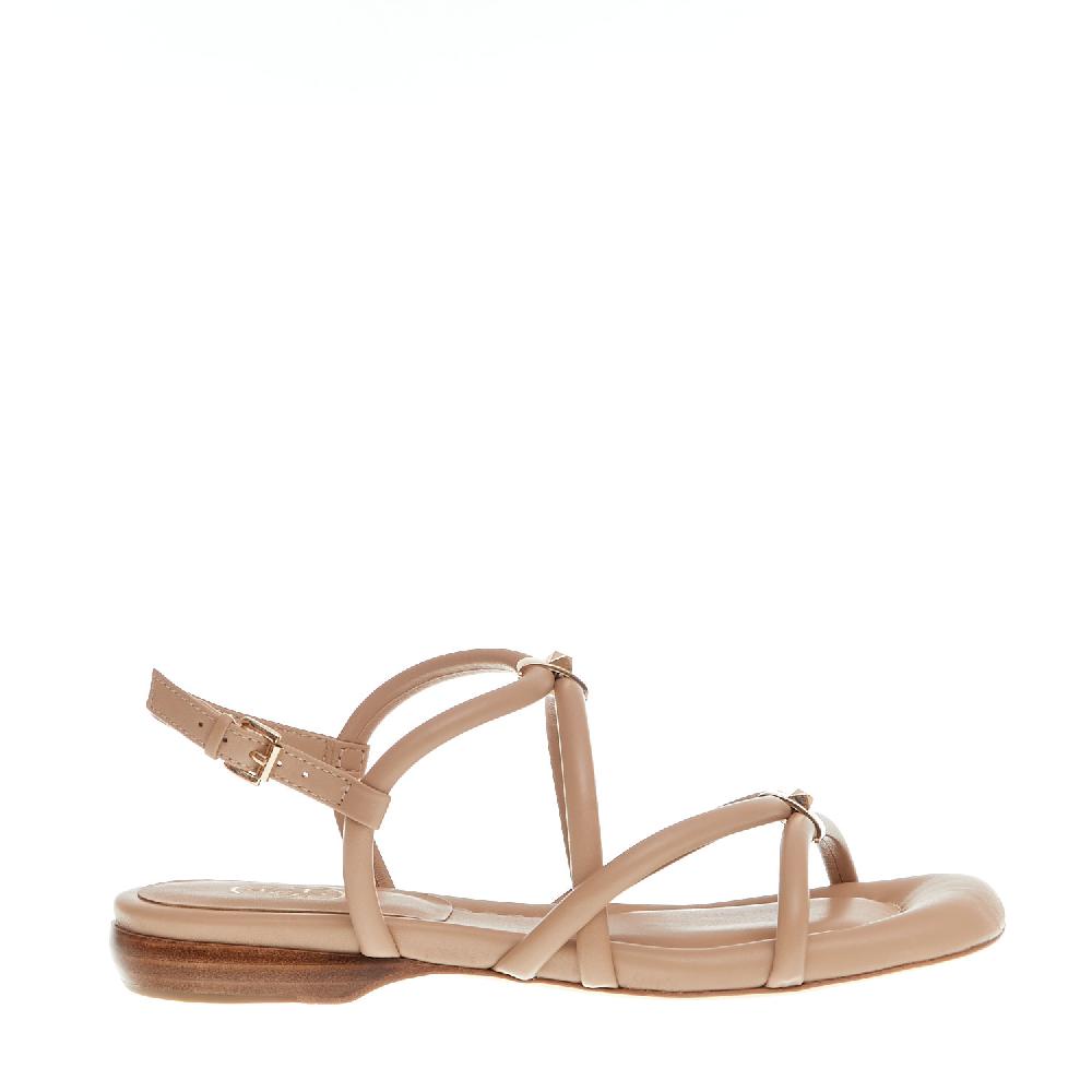 Sorelle Perego sandalo basso nude con listini imbottiti Sconto