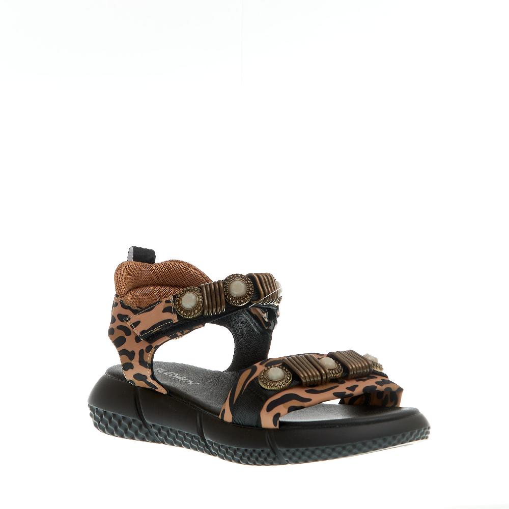 Sorelle Perego sandalo sportivo anatomico leopardo Offerte