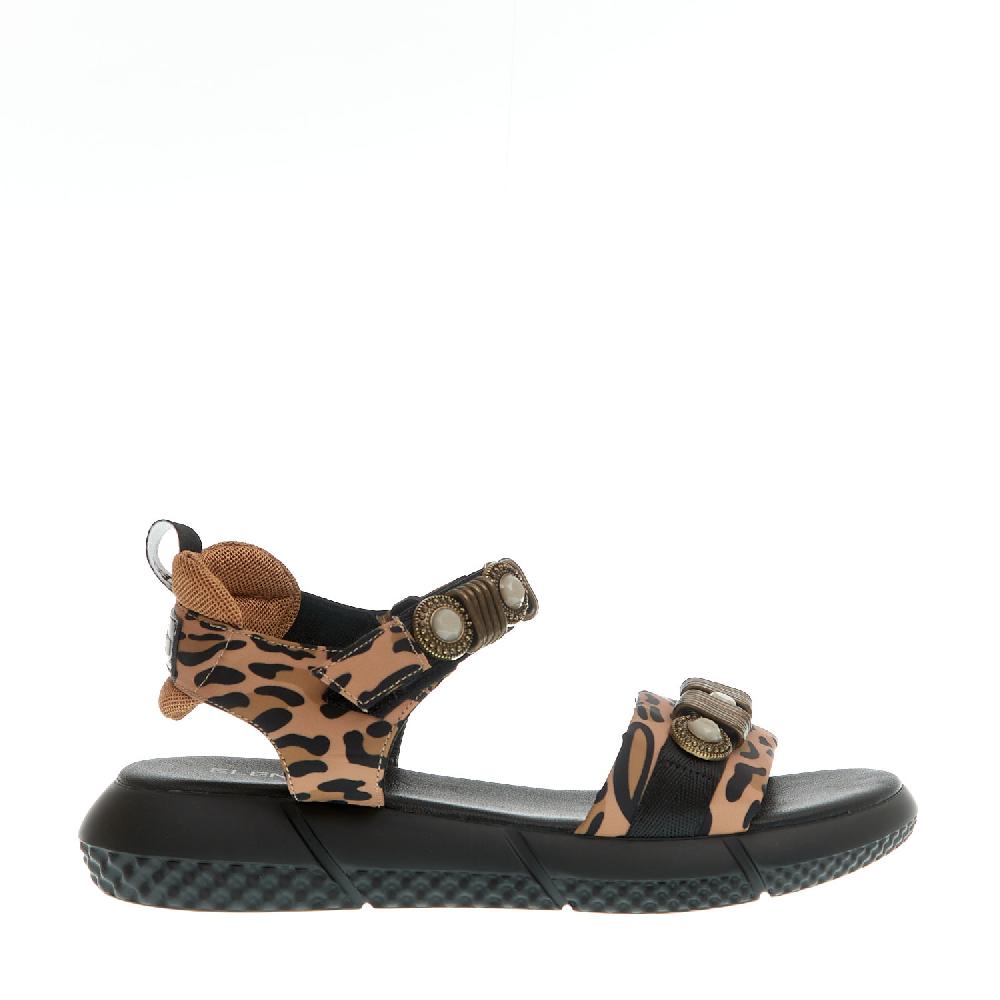 Sorelle Perego sandalo sportivo anatomico leopardo Offerte