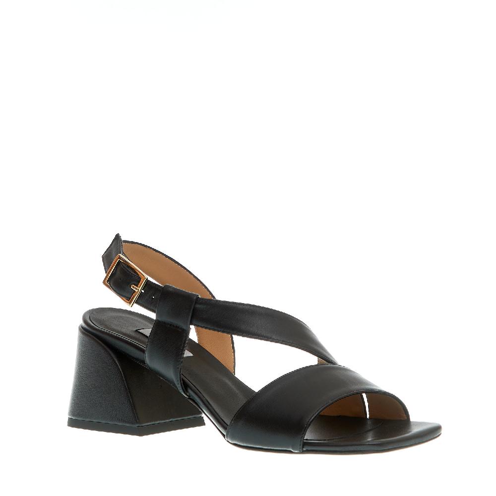 Sorelle Perego sandalo pelle nero tacco 60 Vendita Calda