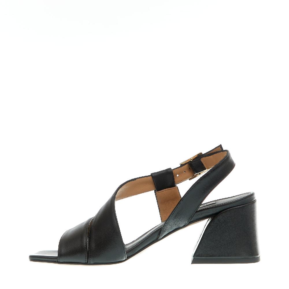 Sorelle Perego sandalo pelle nero tacco 60 Vendita Calda