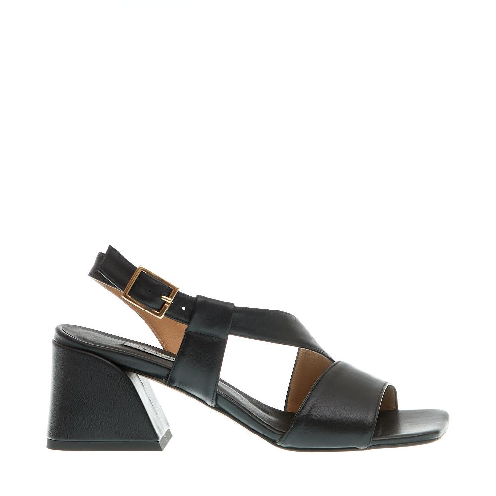 Sorelle Perego sandalo pelle nero tacco 60 Vendita Calda