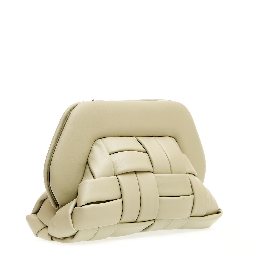 Sorelle Perego Clutch design intrecciato muschio 2025