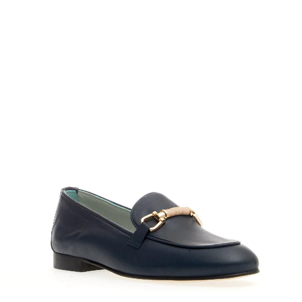 Sorelle Perego mocassino pelle blu morsetto Promozione Limitata