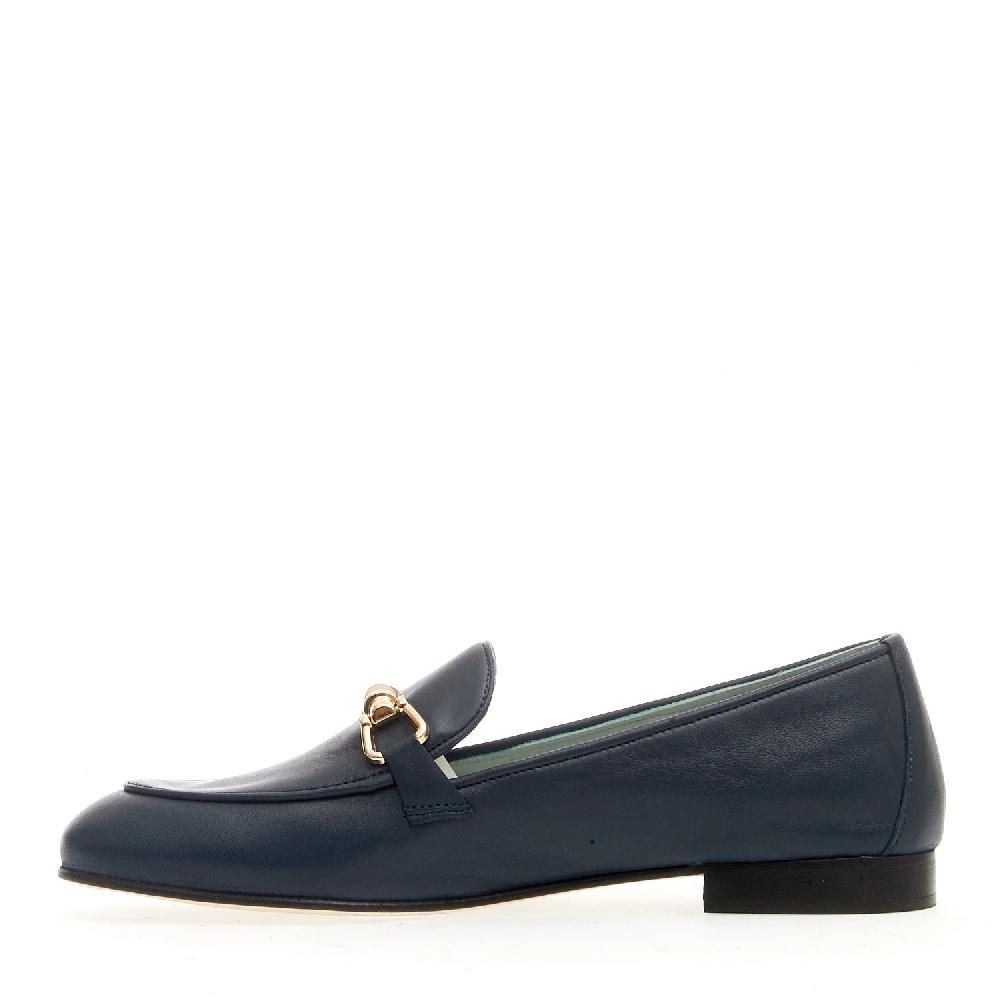 Sorelle Perego mocassino pelle blu morsetto Promozione Limitata