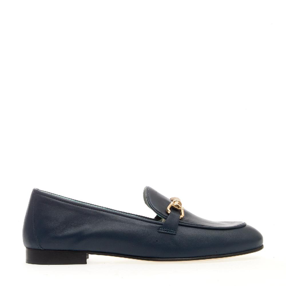 Sorelle Perego mocassino pelle blu morsetto Promozione Limitata