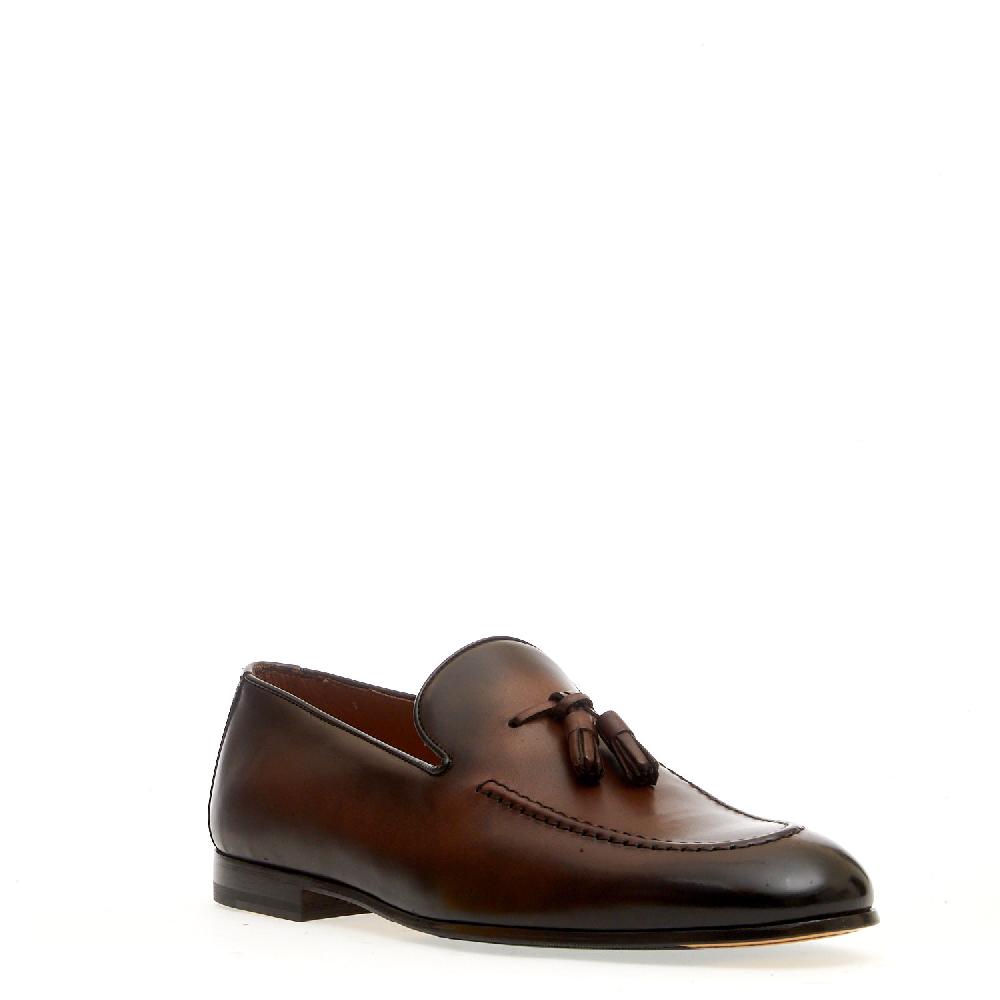 Sorelle Perego mocassino pelle marrone nappine Fino Al -60%