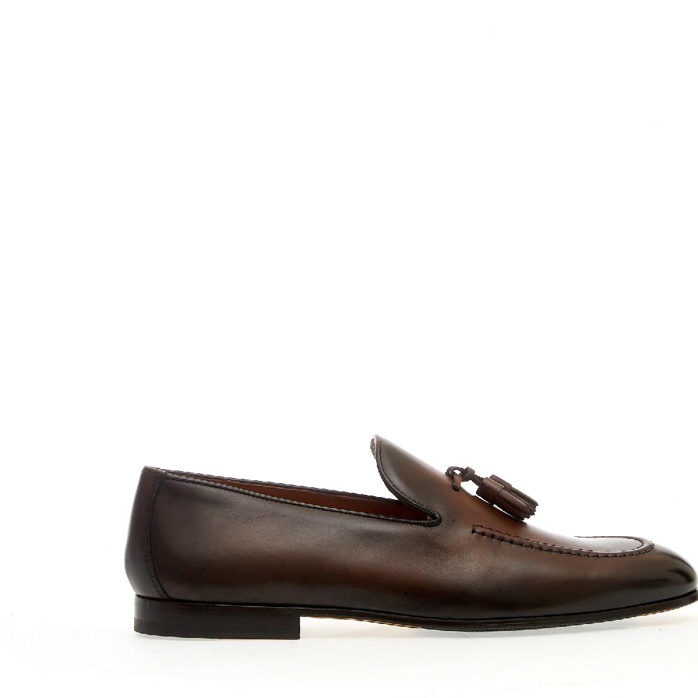 Sorelle Perego mocassino pelle marrone nappine Fino Al -60%