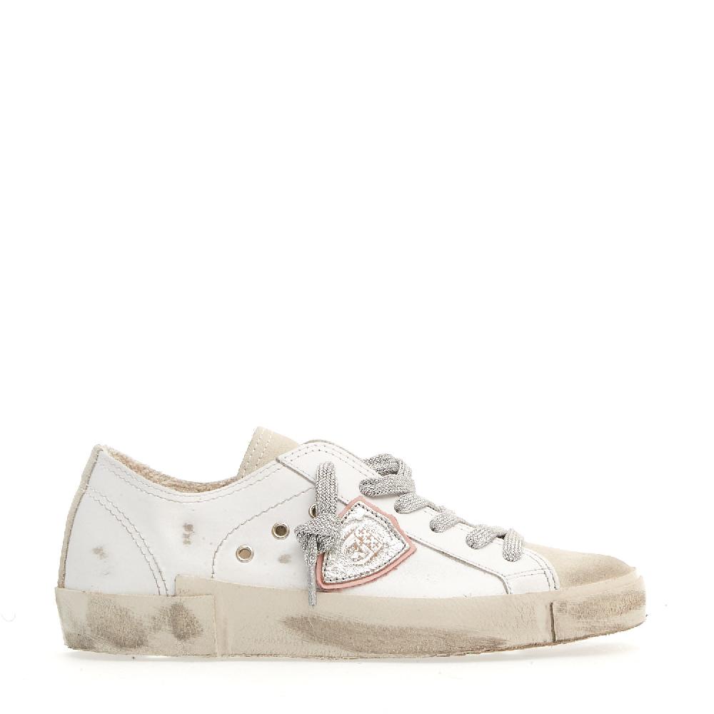 Sorelle Perego Paris sfoderata bianca stringhe argento Moda