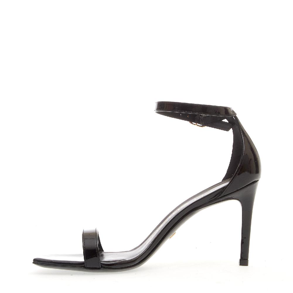 Sorelle Perego sandalo vernice nero tacco 85 mm Smaltimento dello stoccaggio