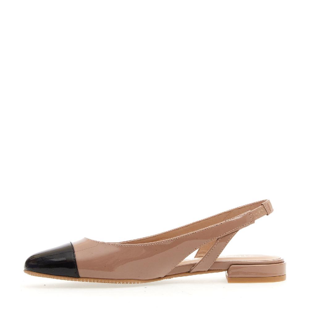 Sorelle Perego slingback bassa vernice nude e nero Latest fashion