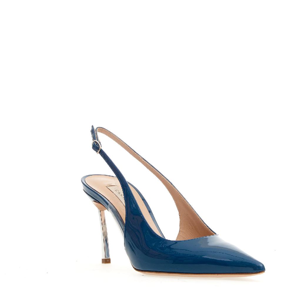 Sorelle Perego slingback bluette tacco 75 mm Offerta temporanea