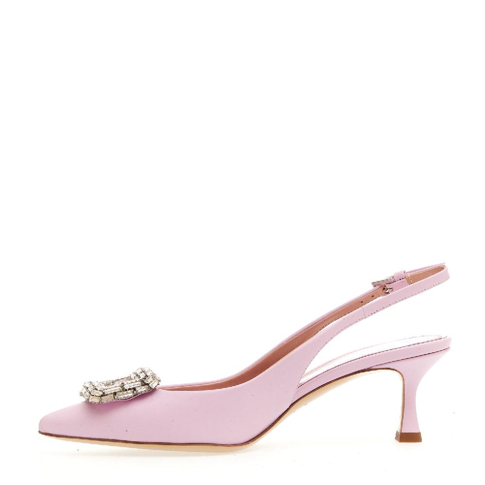 Sorelle Perego slingback rosa con fibbia strass Liquidazione