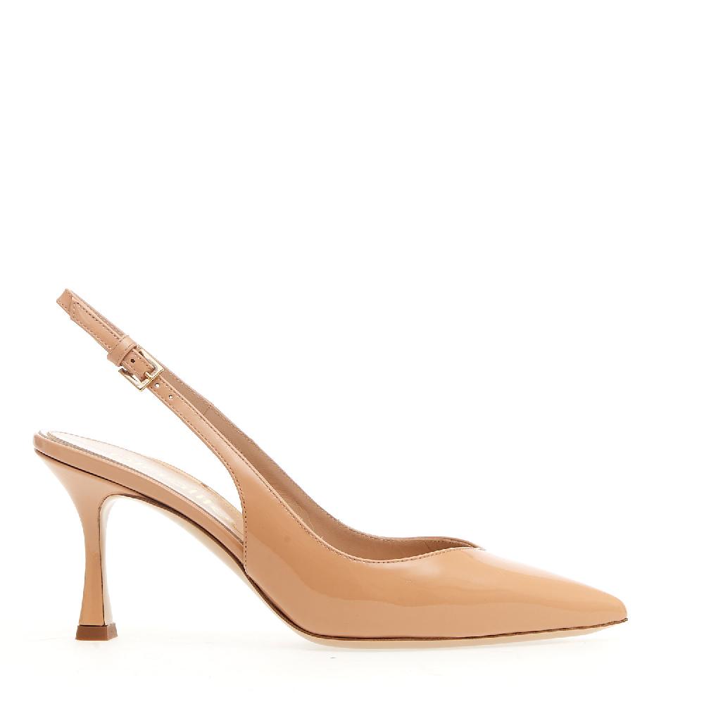 Sorelle Perego slingback vernice nude tacco 75 mm Enormi risparmi