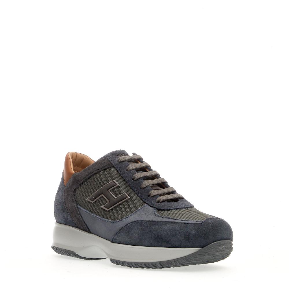 Sorelle Perego sneakers interactive camoscio e tessuto blu spoiler cuoio Latest stili