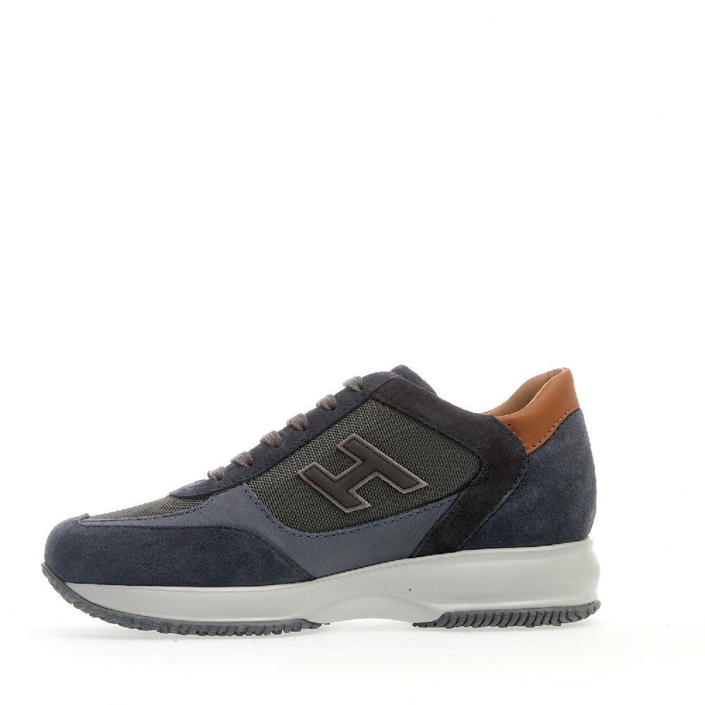 Sorelle Perego sneakers interactive camoscio e tessuto blu spoiler cuoio Latest stili