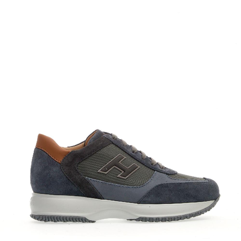 Sorelle Perego sneakers interactive camoscio e tessuto blu spoiler cuoio Latest stili