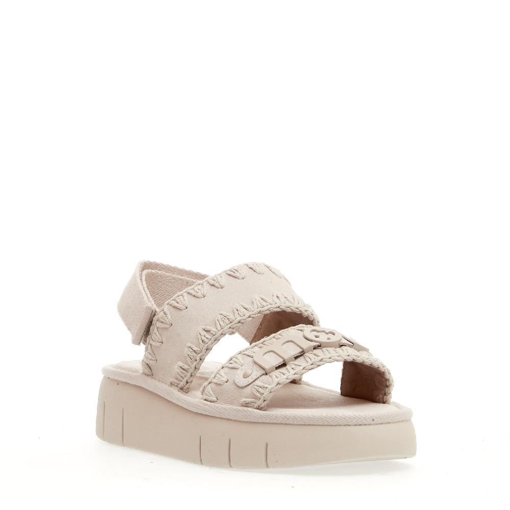 Sorelle Perego zeppa due fasce camoscio gesso Fino al 60% di sconto