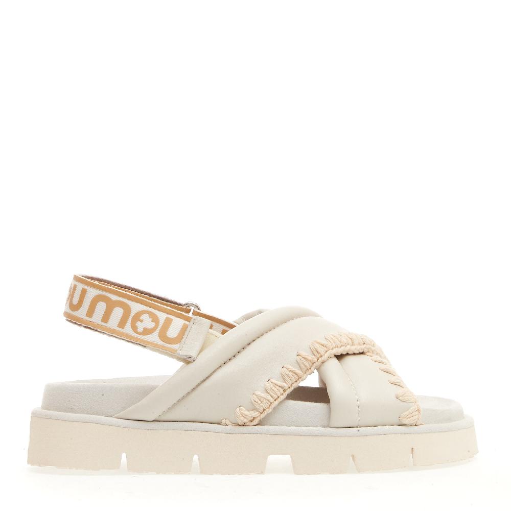 Sorelle Perego zeppa incrocio pelle bianco Offerta speciale della fabbrica