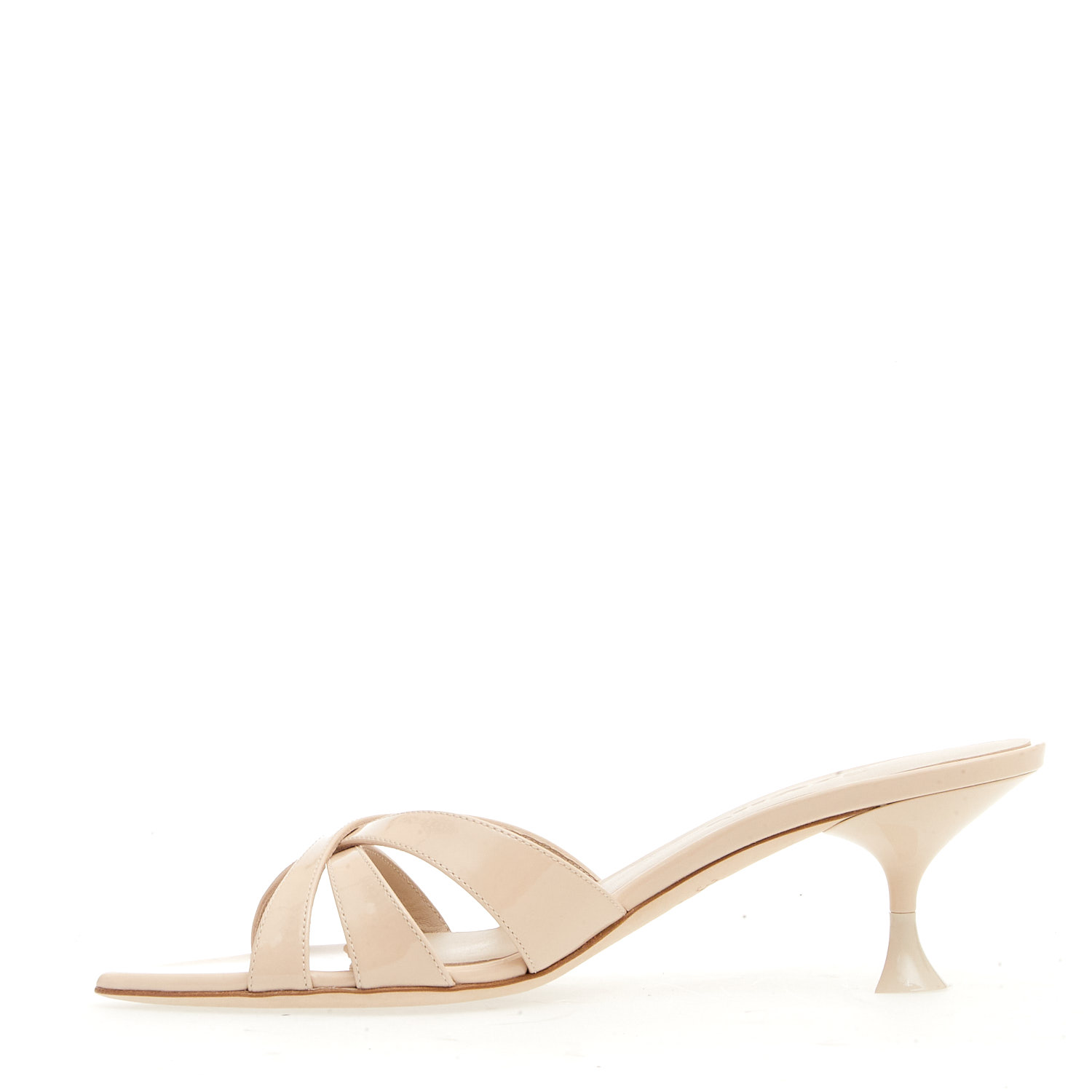 Sorelle Perego ciabatta tacco 50 mm vernice beige Fino al 55% di sconto