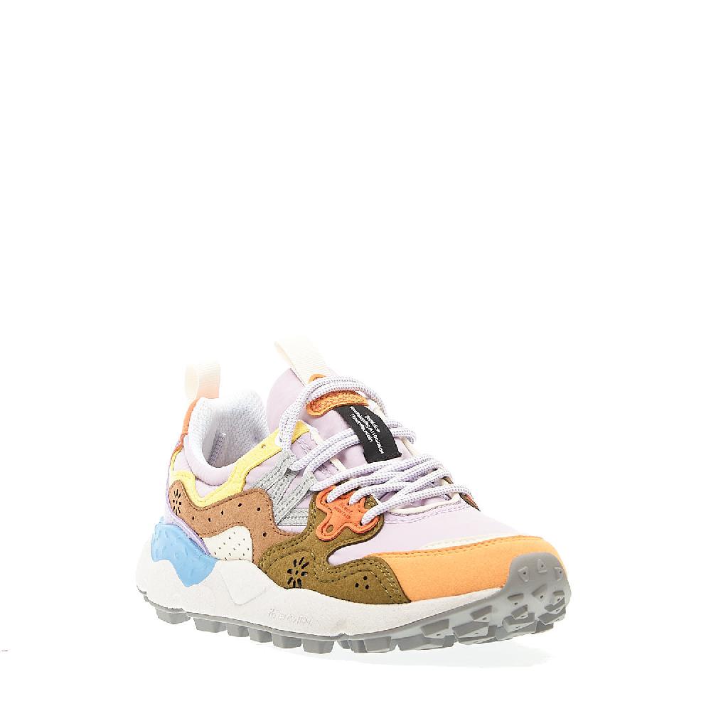 Sorelle Perego sneakers tessuto lilla camoscio verde e arancione Enormi sconti