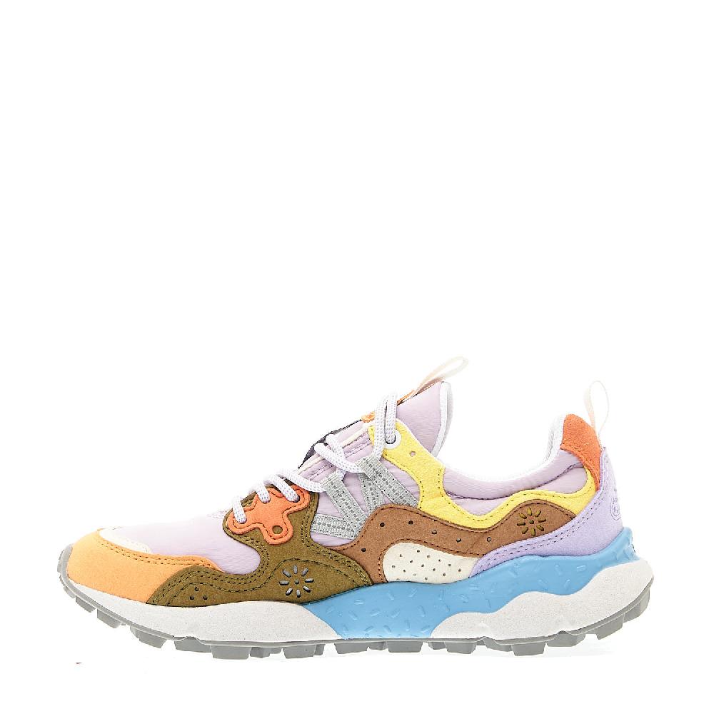 Sorelle Perego sneakers tessuto lilla camoscio verde e arancione Enormi sconti