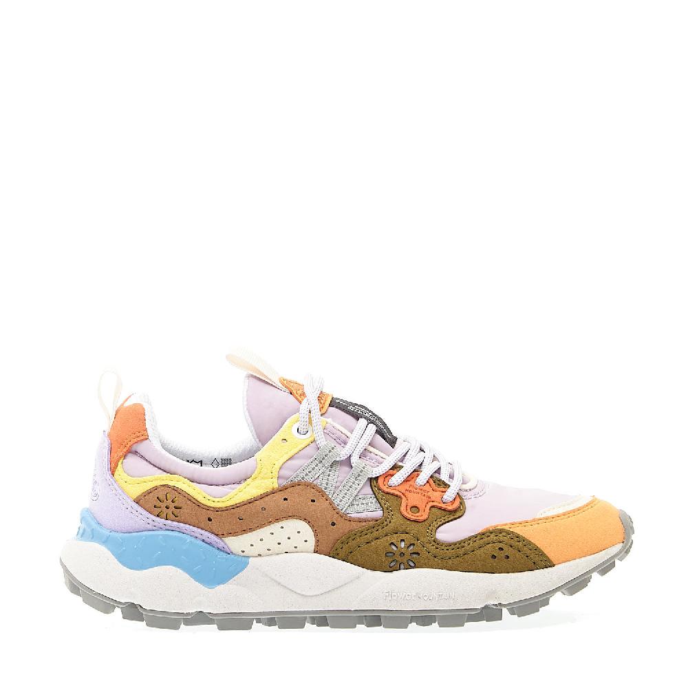 Sorelle Perego sneakers tessuto lilla camoscio verde e arancione Enormi sconti