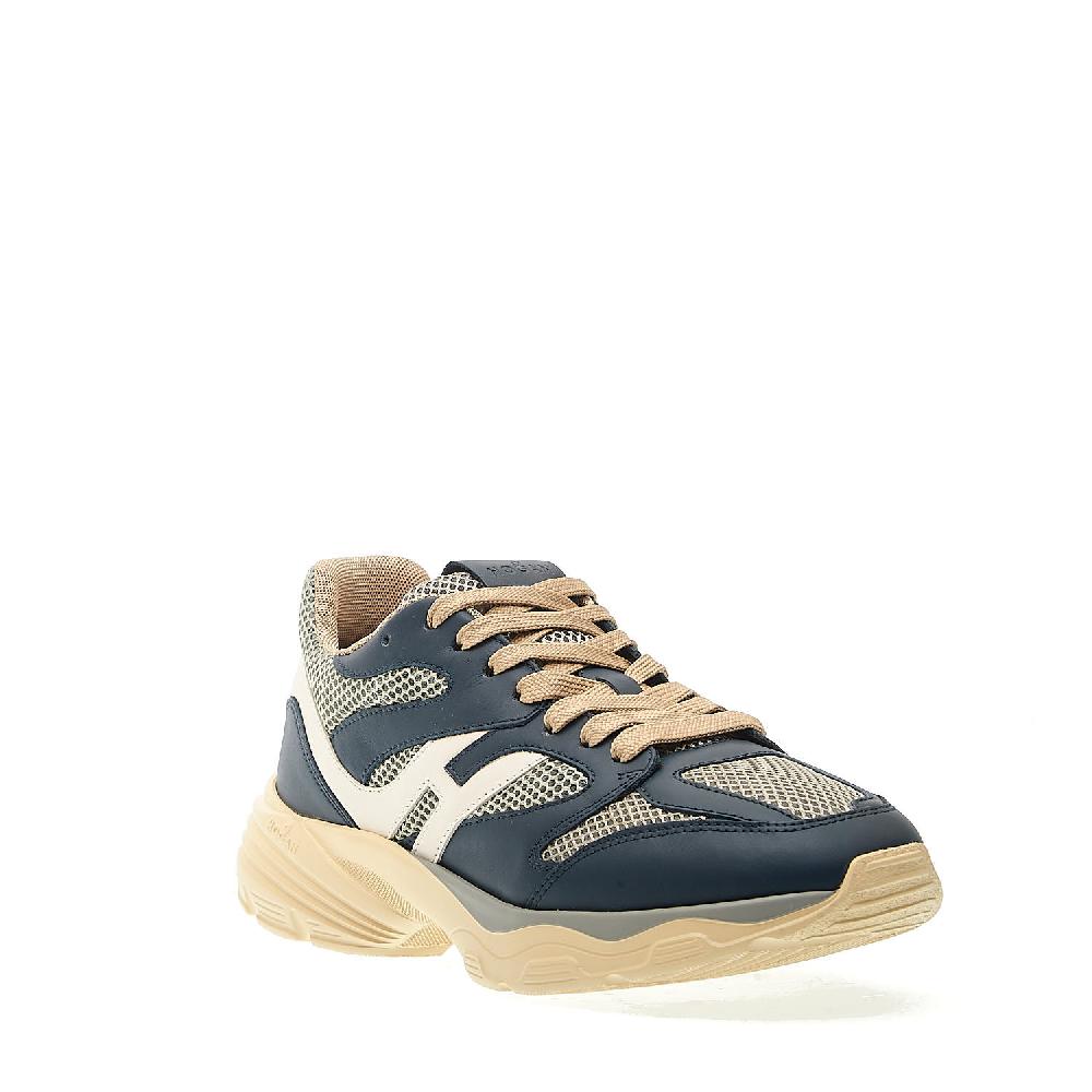 Sorelle Perego sneakers H665 in pelle blu rete beige Sconti questo mese