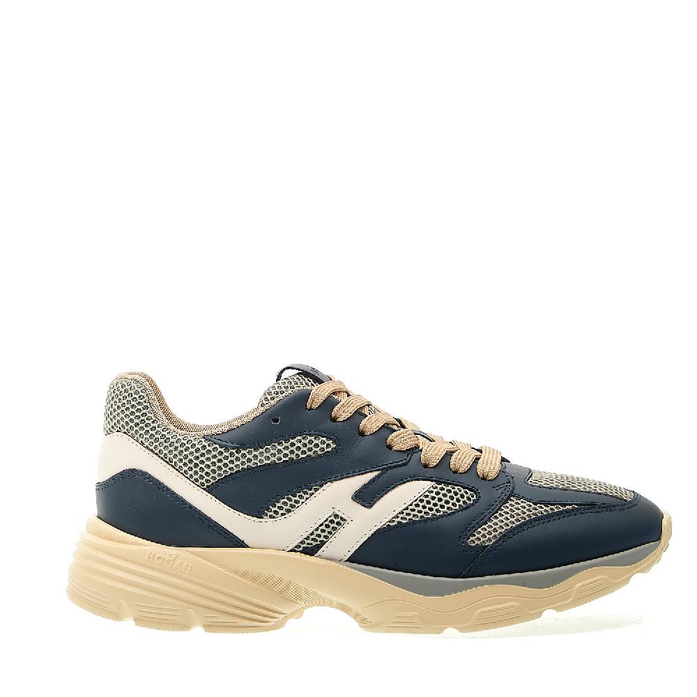 Sorelle Perego sneakers H665 in pelle blu rete beige Sconti questo mese