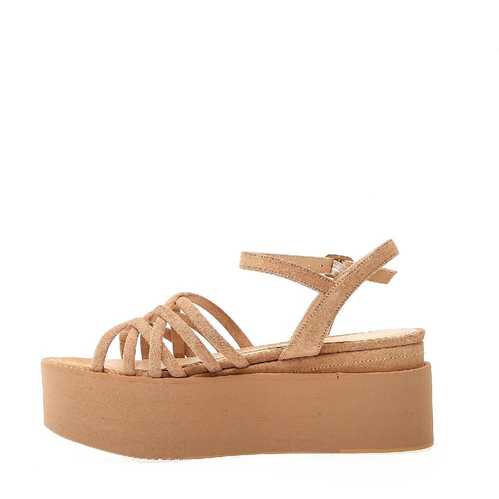 Sorelle Perego sandalo zeppa extralight camoscio deserto Economico