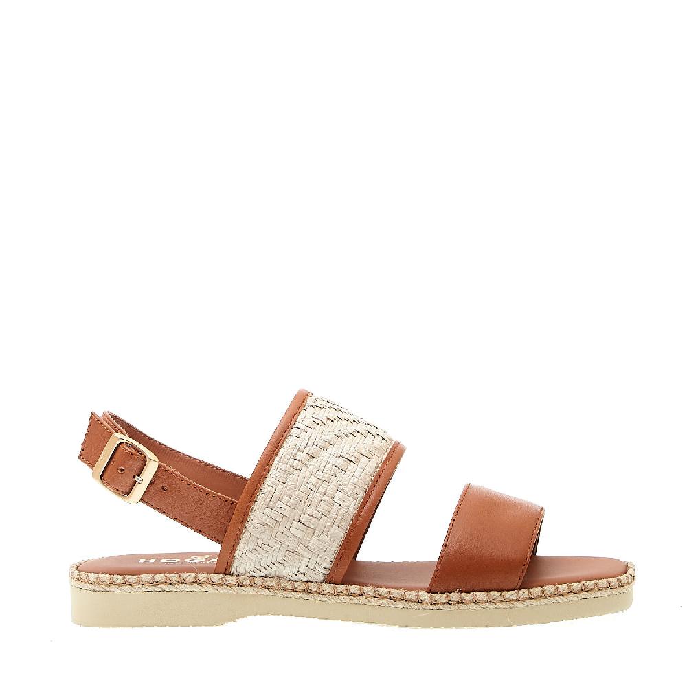 Sorelle Perego sandalo piatto extralight in pelle cuoio rafia Outlet