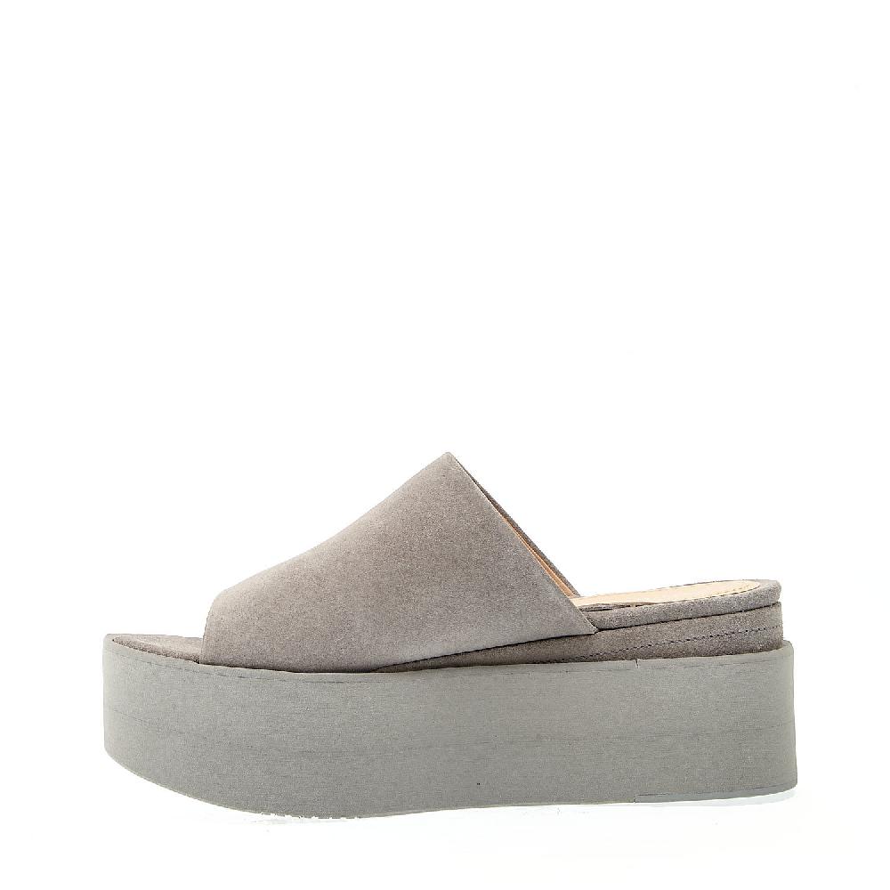 Sorelle Perego ciabatta zeppa extralight camoscio grigio Vendita Economica