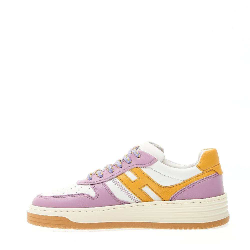 Sorelle Perego basket in pelle lilla H giallo Vendite Flash