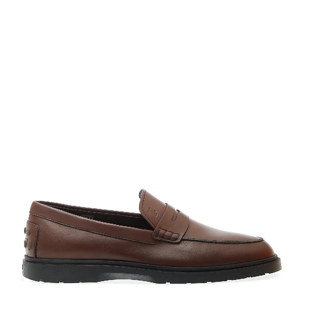 Sorelle Perego mocassino in pelle marrone fondo in gomma marrone Prezzo di fabbrica
