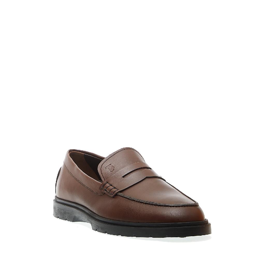 Sorelle Perego mocassino in pelle marrone fondo in gomma marrone Prezzo di fabbrica