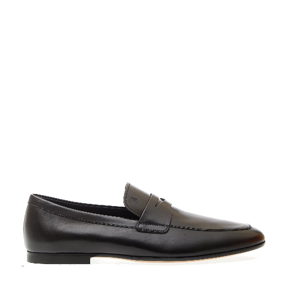 Sorelle Perego mocassino fondo cuoio in pelle nero Offerta speciale