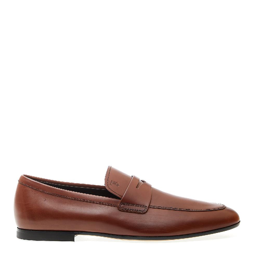 Sorelle Perego mocassino fondo cuoio in pelle marrone