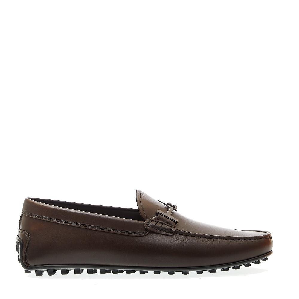 Sorelle Perego city gommino in pelle marrone fibbia Fornitura limitata