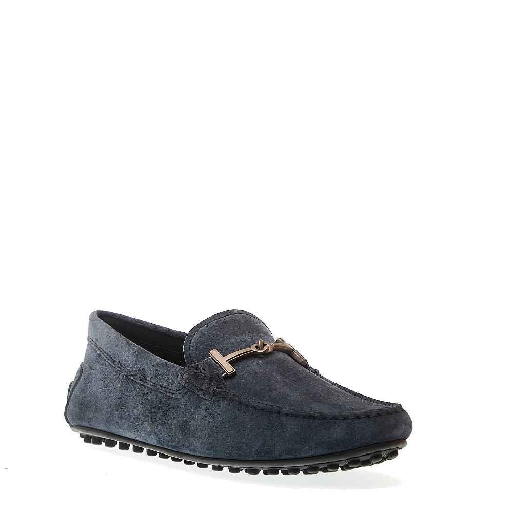 Sorelle Perego city gommino in camoscio blu fibbia Shopping online