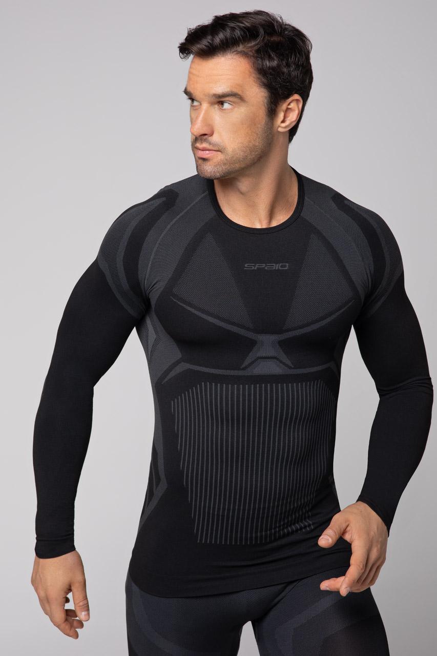 Spaio SPAIO MAGLIA M/L TERMOATTIVA "CONFIDENCE" NERO/GRIGIO Saldi Di Fabbrica