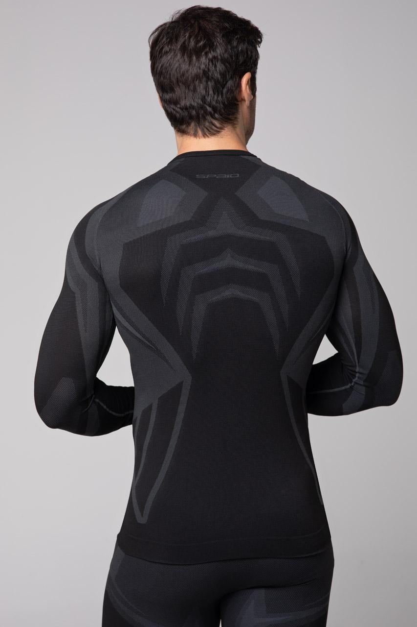 Spaio SPAIO MAGLIA M/L TERMOATTIVA "CONFIDENCE" NERO/GRIGIO Saldi Di Fabbrica