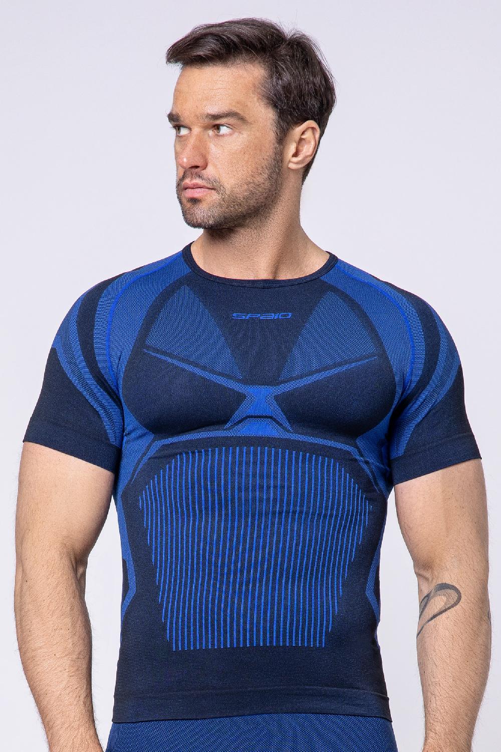 Spaio SPAIO MAGLIA M/C "CONFIDENCE" NERO/ROYAL BLUE In Saldo