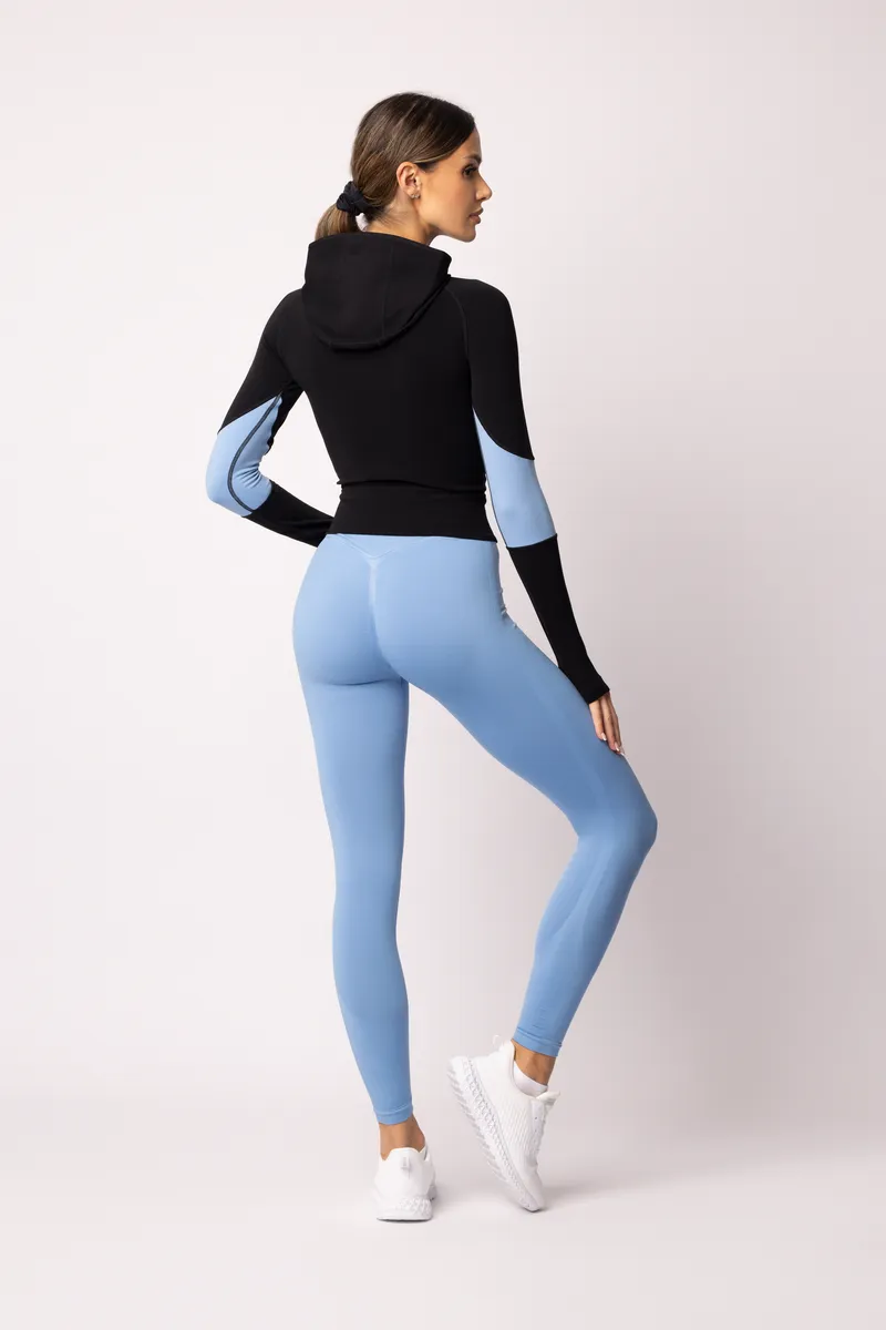Spaio SPAIO FELPA ADAPT – DOUBLE COLOUR LINCHEN BLUE/BLACK Nuova