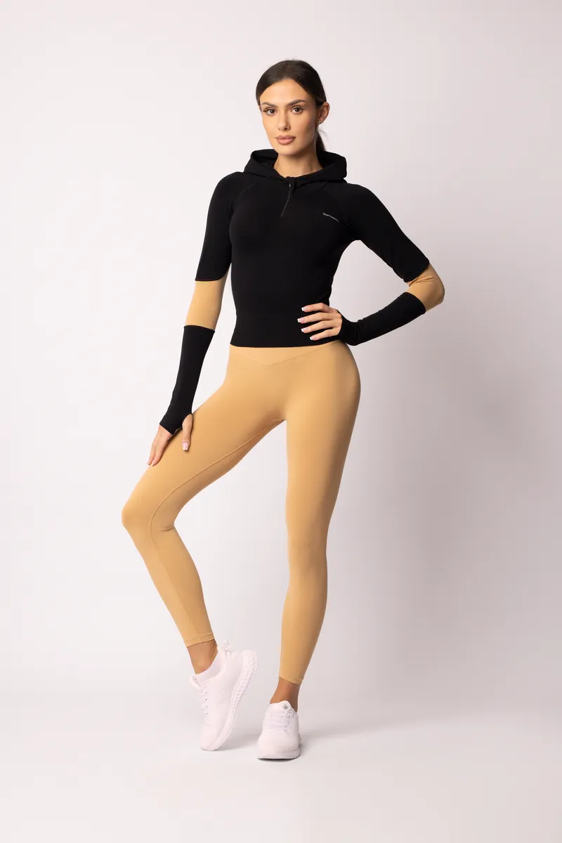 Spaio SPAIO FELPA ADAPT – DOUBLE COLOUR ICED CAFFEE/BLACK Moda