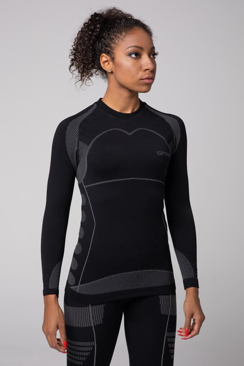 Spaio SPAIO MAGLIETTA TERMOATTIVA CON MANICHE LUNGHE THERMO-EVO DONNA NERO/GRIGIO Vendita