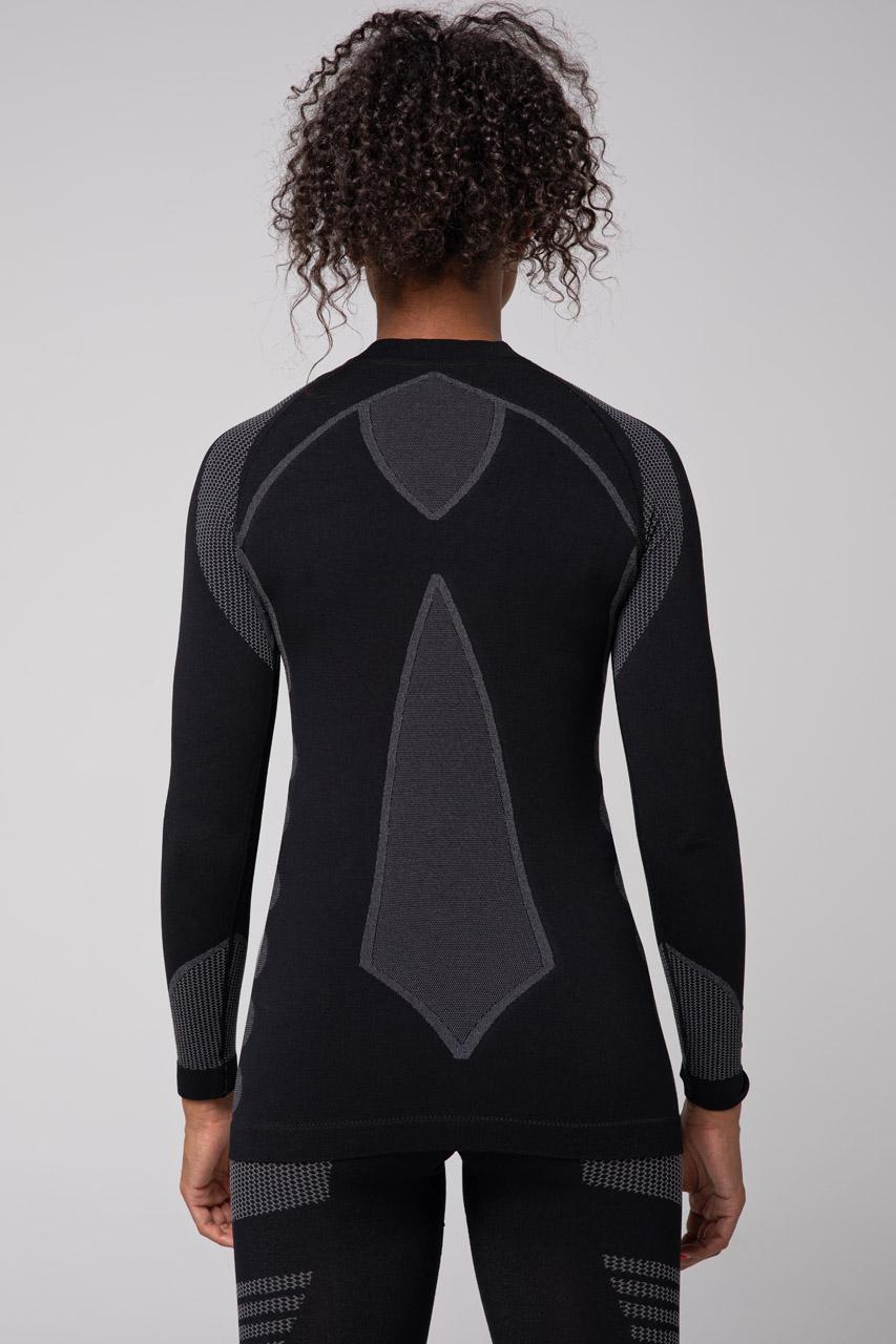 Spaio SPAIO MAGLIETTA TERMOATTIVA CON MANICHE LUNGHE THERMO-EVO DONNA NERO/GRIGIO Vendita