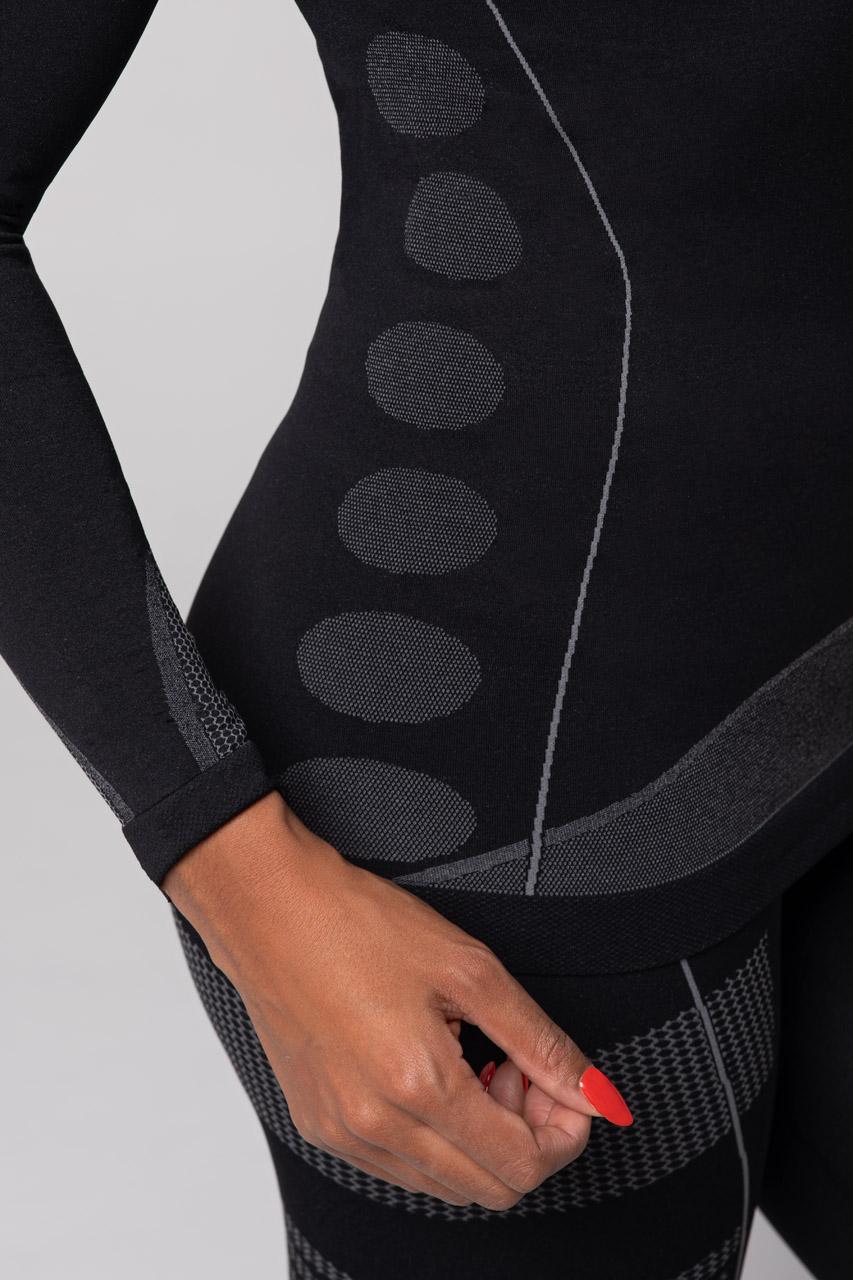 Spaio SPAIO MAGLIETTA TERMOATTIVA CON MANICHE LUNGHE THERMO-EVO DONNA NERO/GRIGIO Vendita