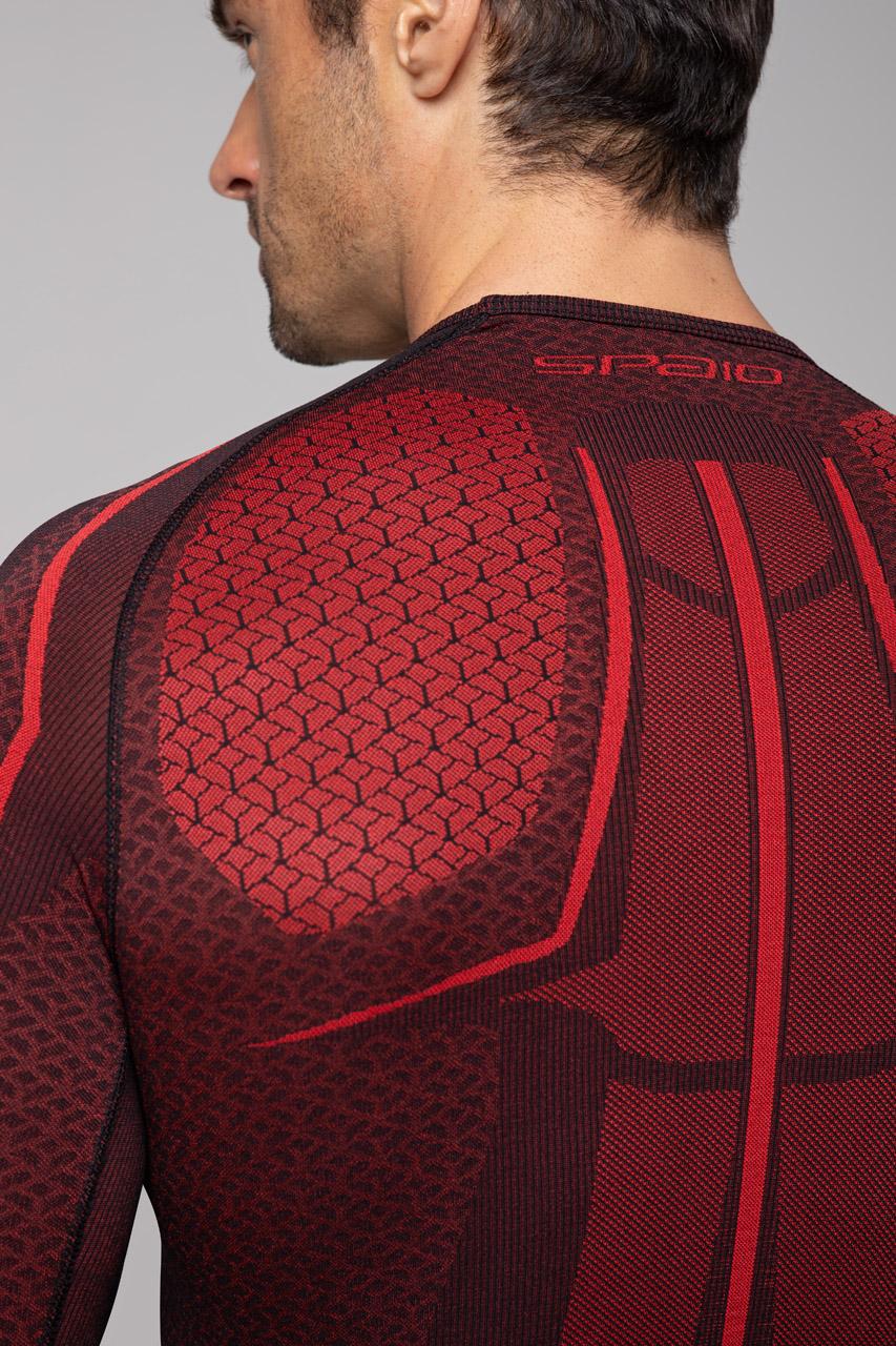 Spaio SPAIO MAGLIETTA TERMOATTIVA "ADRENALINE" UOMO NERO/ROSSO Convenienza