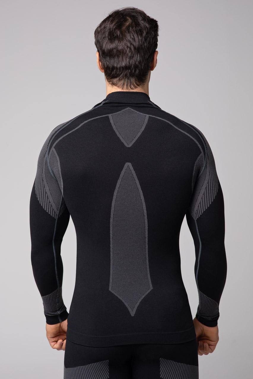Spaio SPAIO MAGLIETTA TERMOATTIVA CON MANICHE LUNGHE THERMO-EVO UOMO NERO/GRIGIO Presa